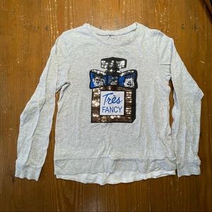 Justice “Tres Fancy” top, size 16